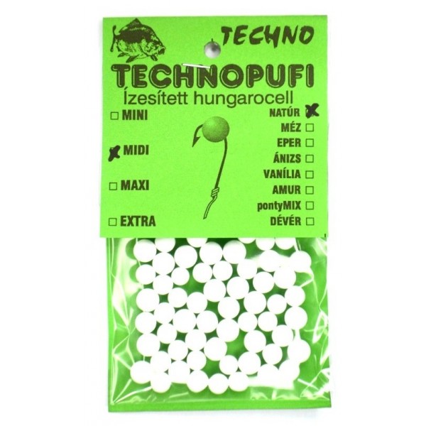 Пенопласт на крючок, Techno Миди, 4-6мм, вкус Натурал